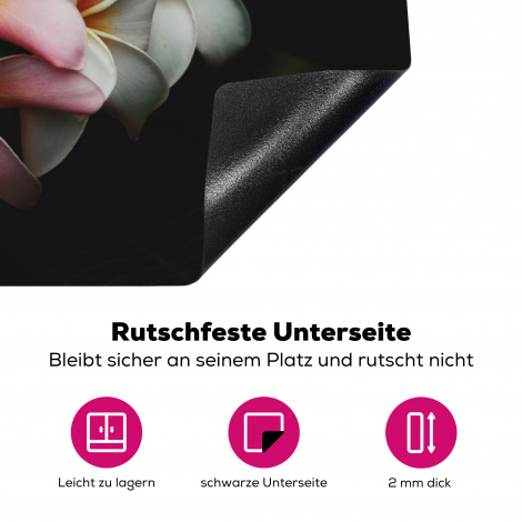 Herdabdeckplatte - Blumen - Rosa - Schwarz - Flora - Botanisch-4