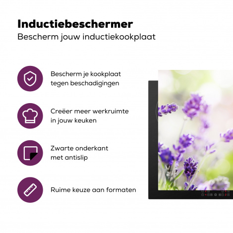 Inductiebeschermer - Lavendel - Vlinder - Bloemen-3