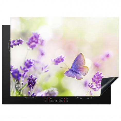 Herdabdeckplatte Lavendel - Schmetterling - Blumen