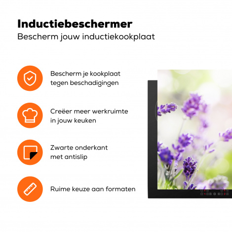 Inductie beschermer - Lavendel - Vlinder - Bloemen-3