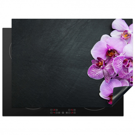 Herdabdeckplatte - Orchidee - Blumen - Rosa - Flora