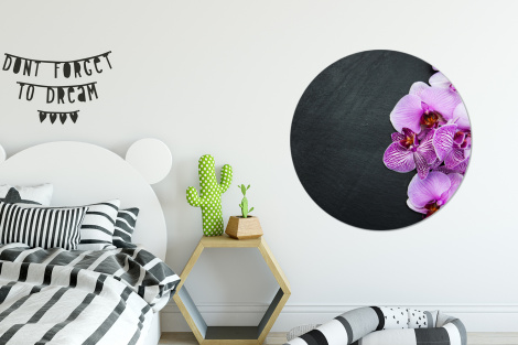 Muurcirkel - Orchidee - Bloemen - Roze - Flora-2
