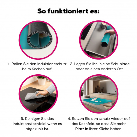 Herdabdeckplatte - Orchidee - Blumen - Pflanze - Weiß - Lila-7
