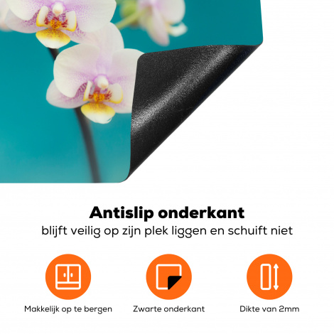 Inductiebeschermer - Orchidee - Bloemen - Plant - Wit - Paars-4
