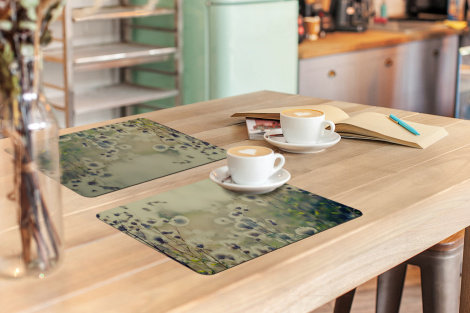 Premium placemats (6 stuks) - Bloemen - Veld - Wit - 45x30 cm-3
