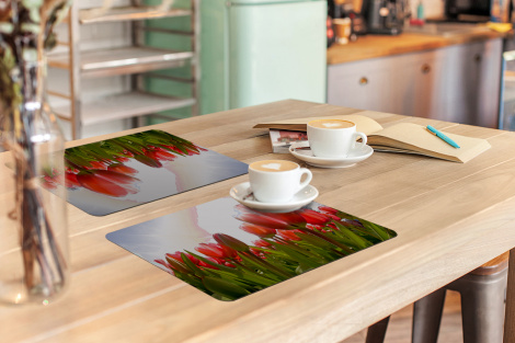Tischset (6er Set) - Blumen - Tulpen - Sonne - 45x30 cm-3