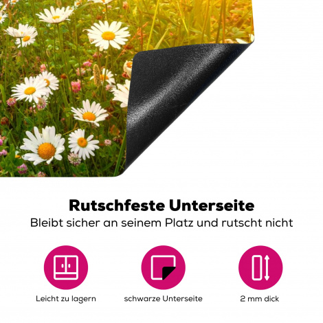 Herdabdeckplatte - Blumen - Gänseblümchen - Natur - Sonne - Horizont-4