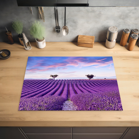 Herdabdeckplatte - Lavendel - Natur - Lila - Bäume - Blumen-2