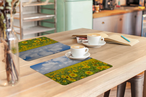 Tischset (6er Set) - Sonnenblumen - Wolken - Natur - 45x30 cm-thumbnail-3