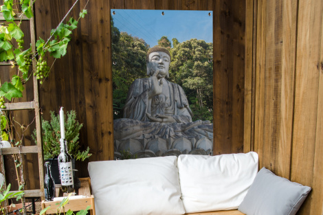 Tuinposter - Boeddha beelden - Jungle - Buddha - Spiritualiteit - Mediteren - Staand-4