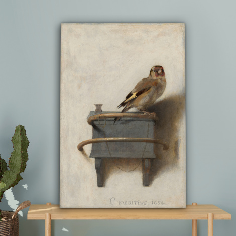 Leinwandbild - Der Stieglitz - Carel Fabritius-4