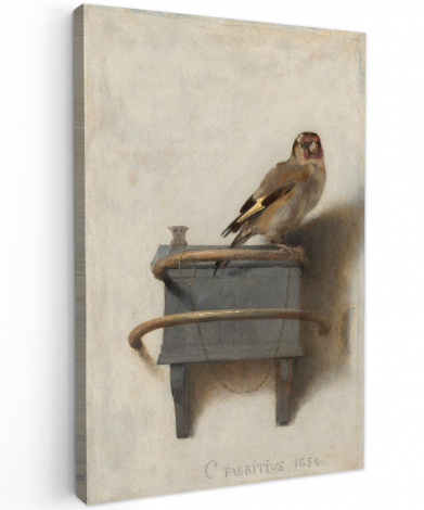 Leinwandbild - Der Stieglitz - Carel Fabritius
