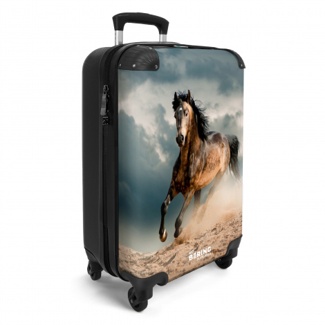 Koffer - Rennend bruin paard-2