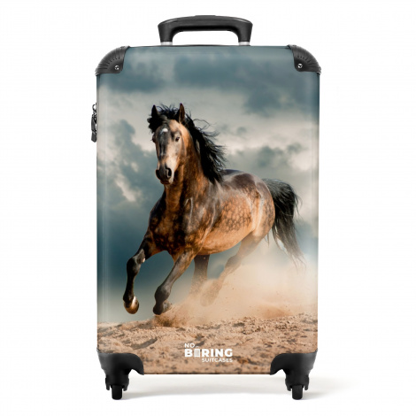 Koffer - Rennend bruin paard