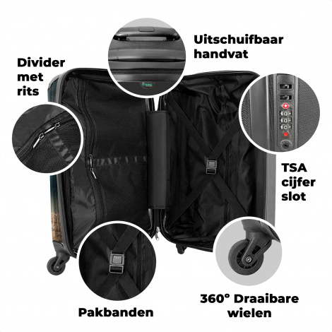 Koffer - Rennend bruin paard-3