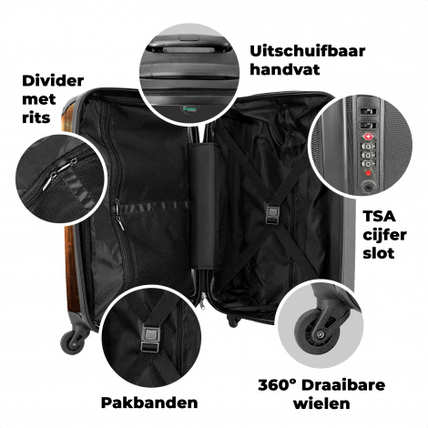 Koffer - Bruin paard in weiland-3