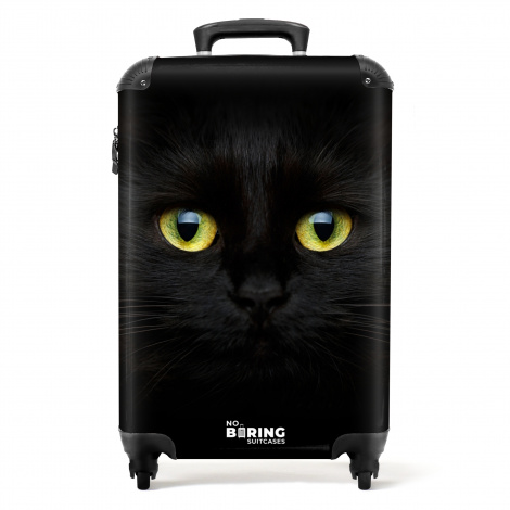 Koffer - Zwarte kat met felle ogen