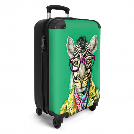 Koffer - Zebra - Bril - Hippie - Bloemen - Dieren-2