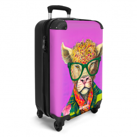 Koffer - Bril - Dier - Schotse hooglander - Bloemen - Hippie-2