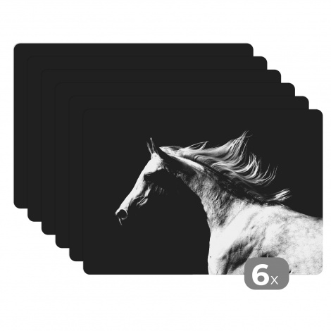 Tischset (6er Set) - Pferde - Tiere - Porträt - 45x30 cm-thumbnail-1