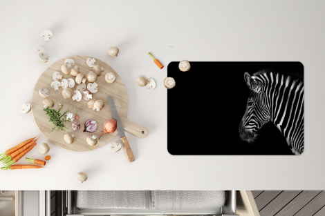 Premium placemats (6 stuks) - Zebra - Wilde dieren - Zwart - 45x30 cm-4