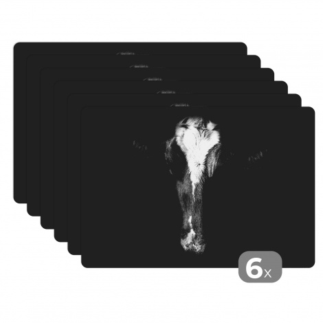 Tischset (6er Set) - Kuh - Tiere - Schwarz - 45x30 cm-thumbnail-1