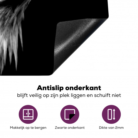 Inductiebeschermer - Adelaar - Portret - Roofvogels - Zwart - Wit - Vogel-4