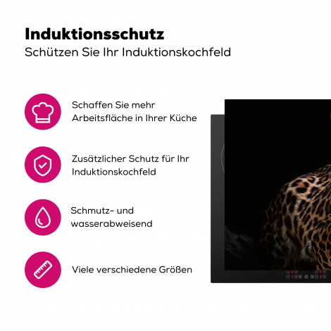 Herdabdeckplatte - Wildtiere - Panther - Porträt - Schwarz - Tiere-3
