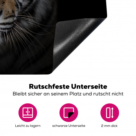 Herdabdeckplatte - Tiger - Wildtiere - Porträt - Schwarz - Tiere-4