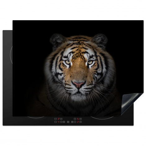Herdabdeckplatte - Tiger - Wildtiere - Porträt - Schwarz - Tiere