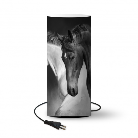 Kinderlamp - Paarden - Dieren - Zwart - Wit - Portret