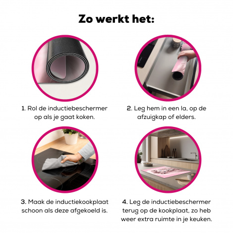 Inductiebeschermer - Leeuw - Albino - Wilde dieren - Wit - Roze-7