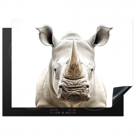 Inductiebeschermer - Neushoorn - Dieren - Wit - Portret