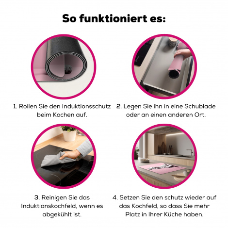Herdabdeckplatte - Tiger - Wildtiere - Rosa - Porträt-7