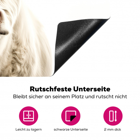 Herdabdeckplatte - Schottischer Highlander - Tiere - Porträt - Kühe - Weiß-4