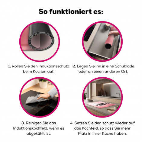 Herdabdeckplatte - Elefant - Wildtiere - Porträt - Rosa-7