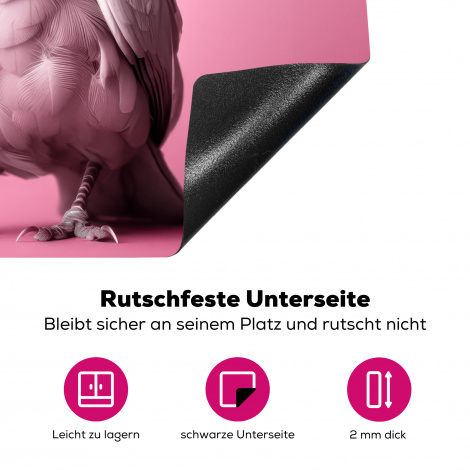 Herdabdeckplatte - Vogel - Albino - Tiere - Rosa - Weiß-4