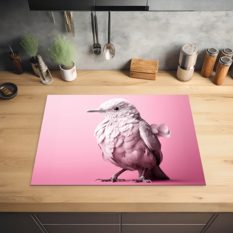 Inductiebeschermer - Vogel - Albino - Dieren - Roze - Wit-2