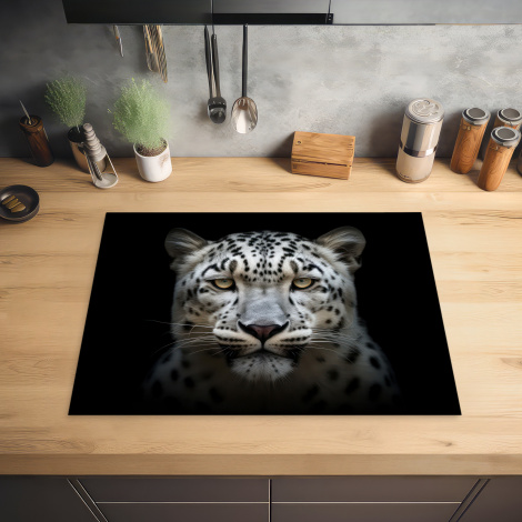 Herdabdeckplatte - Wildtiere - Leopard - Porträt - Schwarz-2