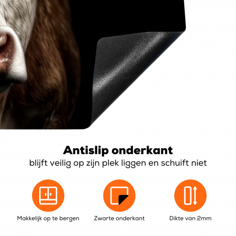 Inductiebeschermer - Koeien - Dieren - Portret - Zwart-4