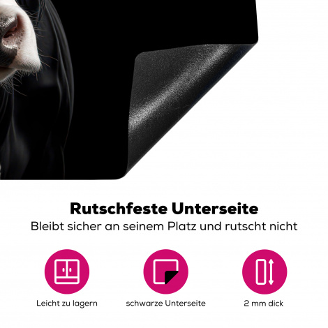 Herdabdeckplatte - Tiere - Kühe - Porträt - Schwarz-4