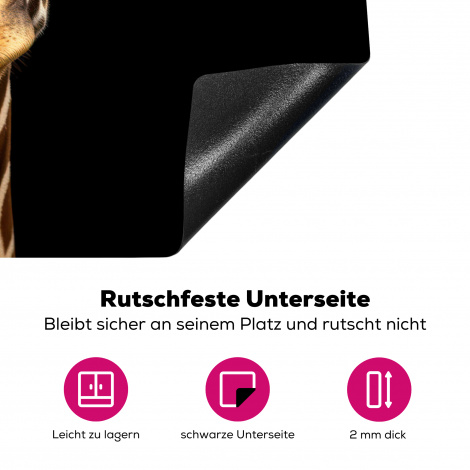 Herdabdeckplatte - Tiere - Giraffe - Porträt - Schwarz-4