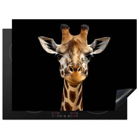 Herdabdeckplatte - Tiere - Giraffe - Porträt - Schwarz