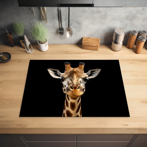 Herdabdeckplatte - Tiere - Giraffe - Porträt - Schwarz-2