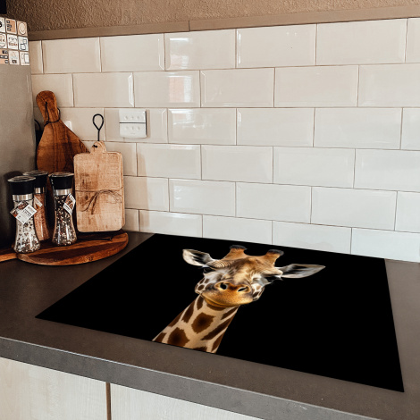 Herdabdeckplatte - Tiere - Giraffe - Porträt - Schwarz-5