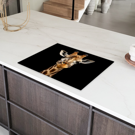 Herdabdeckplatte - Tiere - Giraffe - Porträt - Schwarz-6