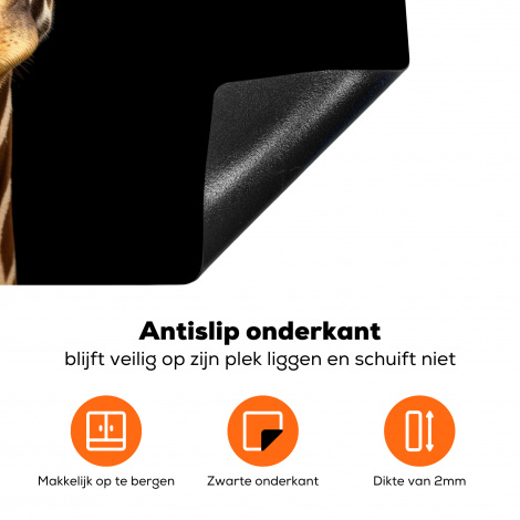 Inductiebeschermer - Dieren - Giraf - Portret - Zwart-4