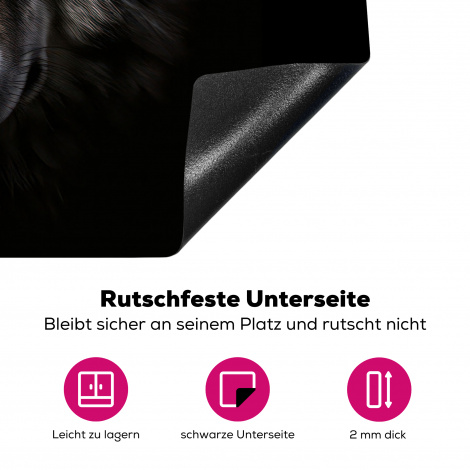 Herdabdeckplatte - Wildtiere - Wolf - Porträt - Schwarz-4