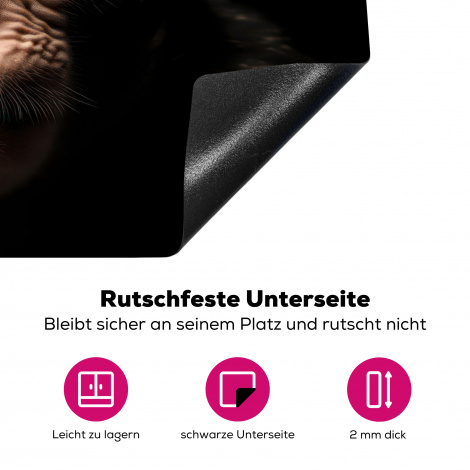 Herdabdeckplatte - Affe - Wildtiere - Porträt - Schwarz-4