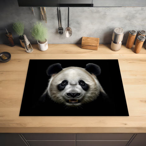 Herdabdeckplatte - Tiere - Panda - Porträt - Schwarz - Pandabär-2
